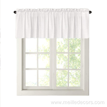 Rod Pocket Textured Flax Curtain Valance